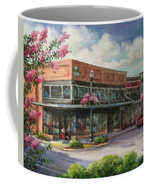 City Coffee Mug featuring the painting Carmen's Corner by Virginia Potter