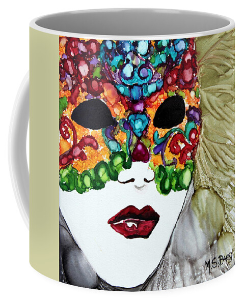 This Painting Was Done In Alcohol Inks On Ceramic Tile. This Vibrant Piece Will Light Up Any Room Coffee Mug featuring the painting Carnival by Maria Barry