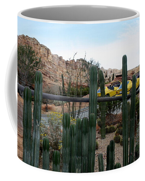 California Coffee Mug featuring the photograph Cars In The Desert by David Nicholls