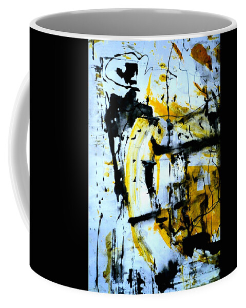 Black Coffee Mug featuring the painting Cascade by 'REA' Gallery