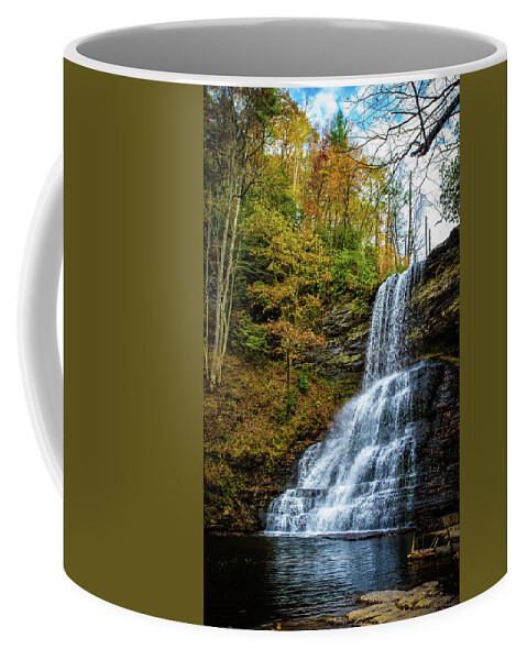 Landscape Coffee Mug featuring the photograph Cascades Lower Falls by Joe Shrader