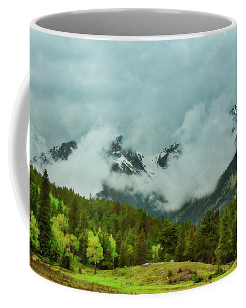 Mountain Coffee Mug featuring the photograph Cascading Storm Clouds by Kevin Schwalbe