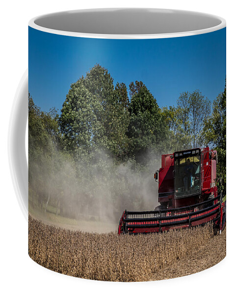 Axial Flow Coffee Mug featuring the photograph Case IH Bean Harvest by Ron Pate
