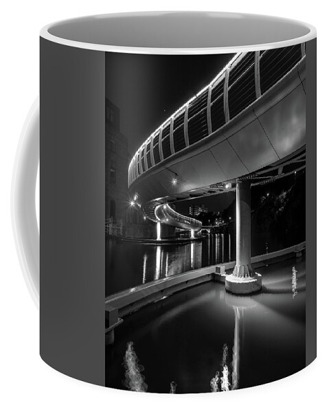 Architecture Coffee Mug featuring the photograph Castle Bridge B by night Bristol England by Jacek Wojnarowski