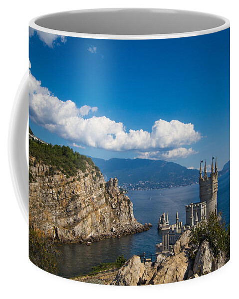 Russian Artists New Wave Coffee Mug featuring the photograph Castle Swallow Nest. Yalta. Crimea by Natalia Otrakovskaia