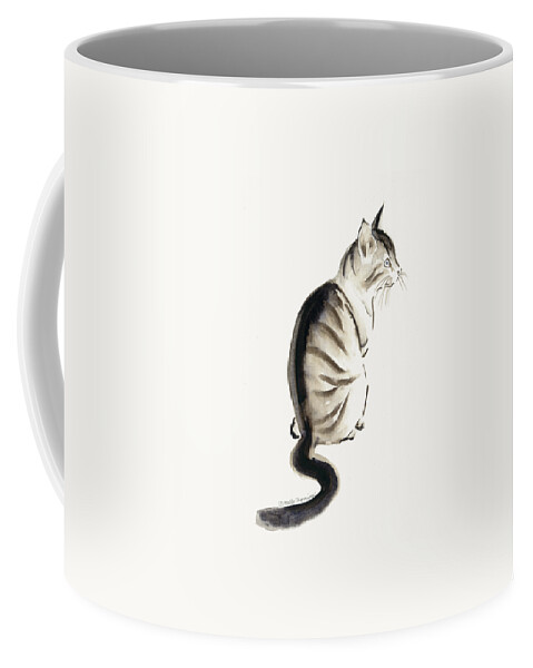 Cat Coffee Mug featuring the painting Cat Art 2 by Melly Terpening