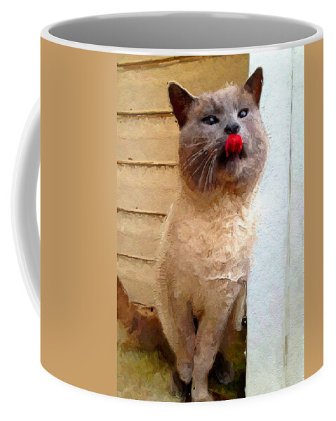 Portrait Coffee Mug featuring the photograph Cat Got Tongue by Morgan Carter
