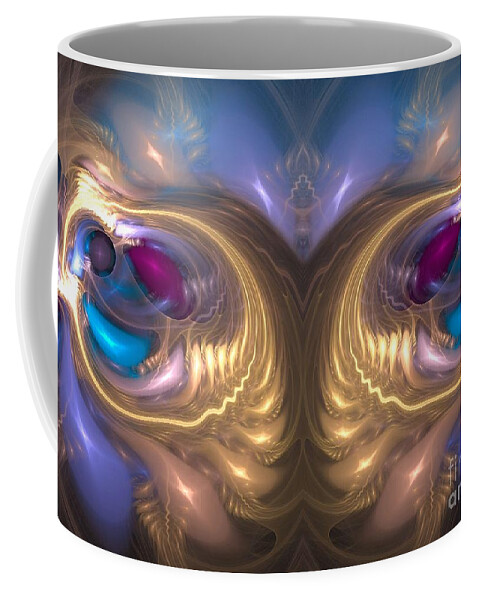 Art Coffee Mug featuring the digital art Catharsis - Abstract art by Sipo Liimatainen