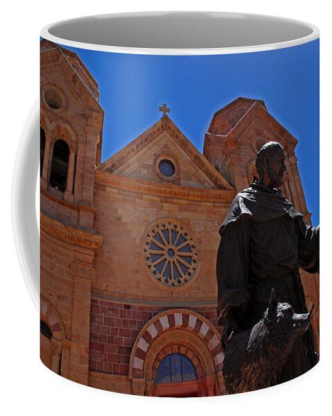 Architecture Coffee Mug featuring the photograph Cathedral Basilica in Santa Fe by Susanne Van Hulst