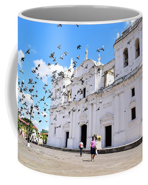 Cathedral Coffee Mug featuring the photograph Cathedral of Leon by Nicole Lloyd