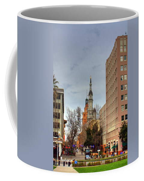 Cathedral Coffee Mug featuring the photograph Cathedral Walkway by Randy Wehner