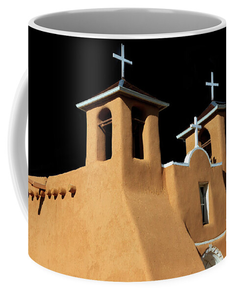 San Francisco De Asis Coffee Mug featuring the photograph St Francis de Assi Church New Mexico by Bob Christopher