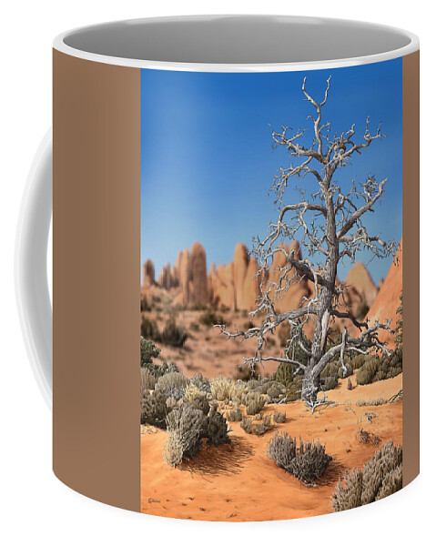 Tree Coffee Mug featuring the digital art Caught in Your Dying Arms by Rick Adleman