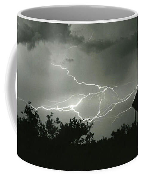Lightning Coffee Mug featuring the photograph Caution Signs-Signed by J L Woody Wooden