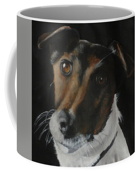 Jack Russell Coffee Mug featuring the painting Cayenne by Carol Russell