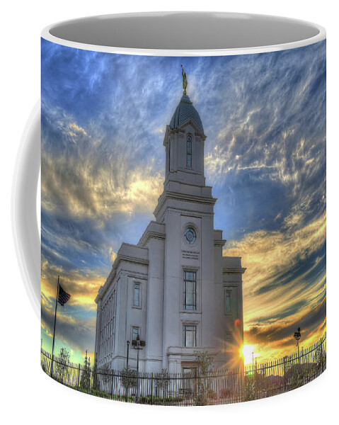 Cedar City Coffee Mug featuring the photograph Cedar City L D S Temple by Donna Kennedy