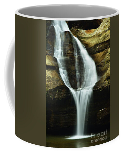 Photography Coffee Mug featuring the photograph Cedar Falls Closeup by Larry Ricker