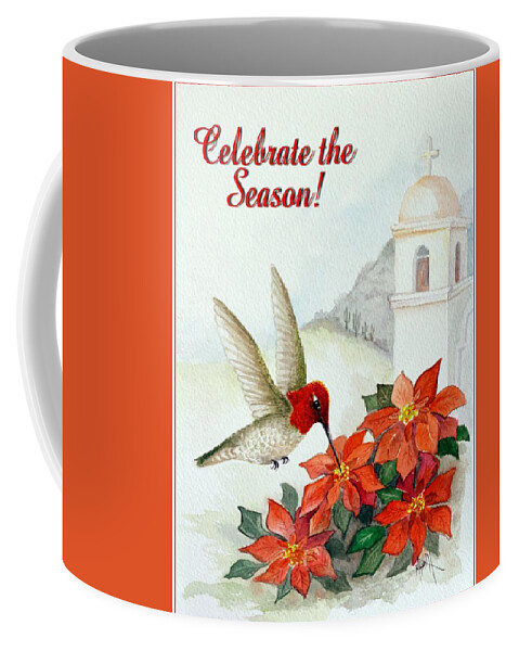 Christmas Card Coffee Mug featuring the painting Celebrate the Season by Marilyn Smith