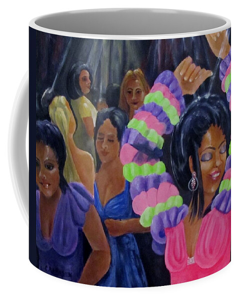 Dancers Coffee Mug featuring the painting Celebration by Carol Allen Anfinsen