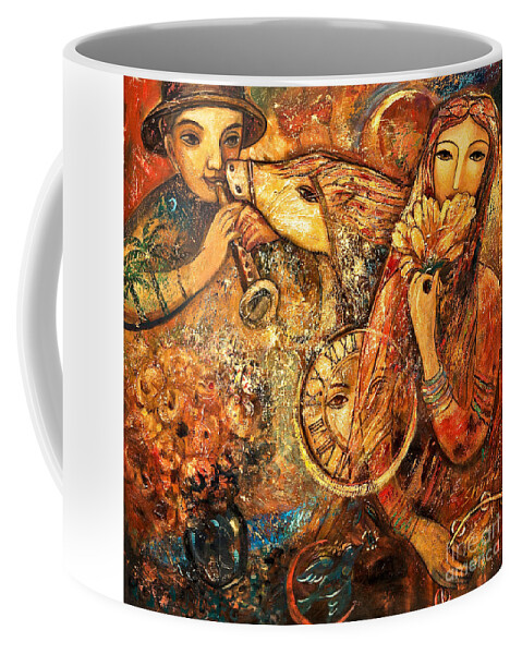 Celebration Coffee Mug featuring the painting Celebration VI by Shijun Munns