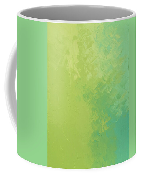 Blue Coffee Mug featuring the painting Celery Ice by Linda Bailey