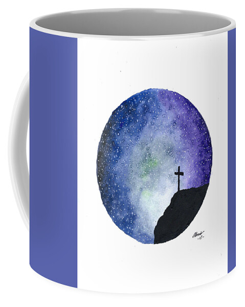 Celestial Coffee Mug featuring the painting Celestial by Edwin Alverio