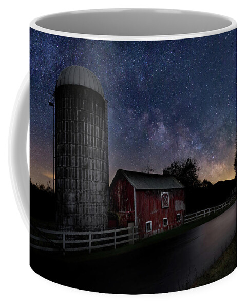 Milky Way Coffee Mug featuring the photograph Celestial Farm by Bill Wakeley