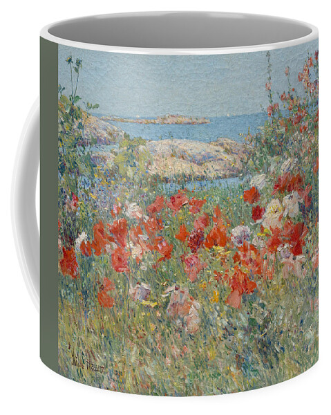 Childe Hassam Coffee Mug featuring the painting Celia Thaxter's Garden, Isles of Shoals, Maine by Childe Hassam