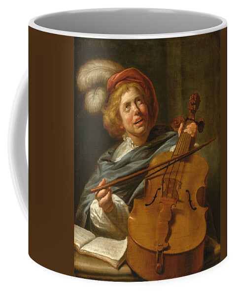 Judith Leyster And Studio Coffee Mug featuring the painting Cello Player by Judith Leyster and Studio
