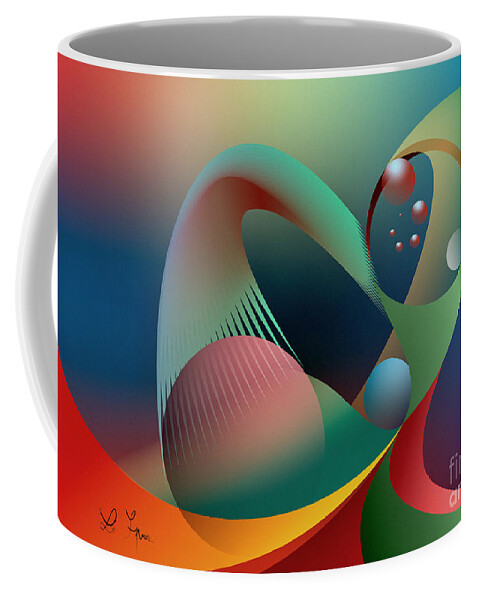 Cells Coffee Mug featuring the digital art Cells Path by Leo Symon
