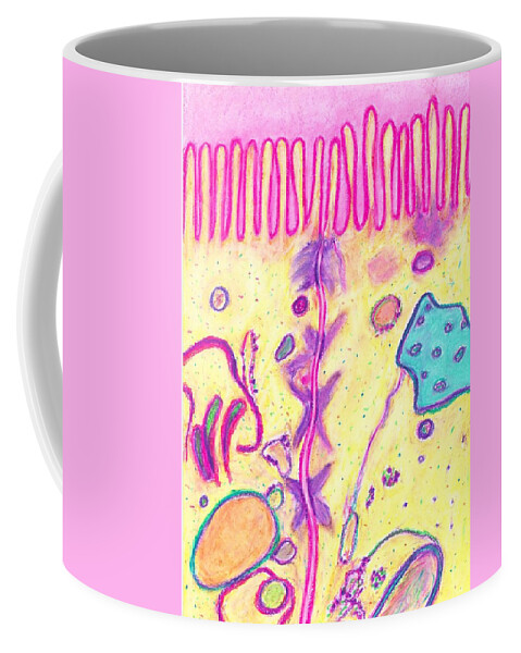 Cell Coffee Mug featuring the painting Cellular Environment by Nieve Andrea
