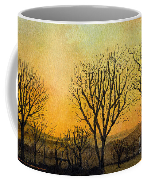Celtic Sunset Coffee Mug featuring the painting Celtic Sunset by Edward McNaught-Davis