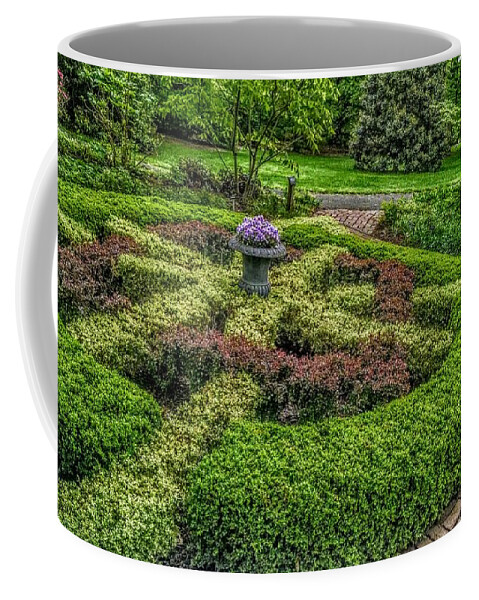 New Jersey Coffee Mug featuring the photograph Celtic Topiary at Frelinghuysen Arboretum by Christopher Lotito