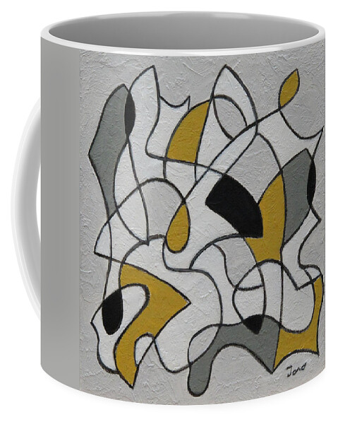 Geometric Coffee Mug featuring the painting Certainty by Trish Toro