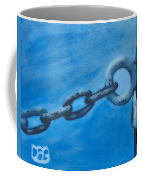Chain Coffee Mug featuring the digital art Chained 2 by David Bigelow