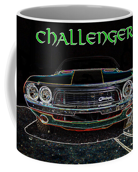 Dodge Coffee Mug featuring the digital art Challenger wallhanger by Darrell Foster