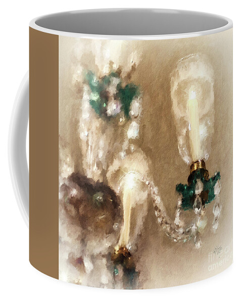 Chandelier Coffee Mug featuring the digital art Chandelier At Winterthur by Lois Bryan