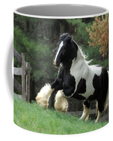 Gypsy Horses Coffee Mug featuring the photograph Charge by Fran J Scott