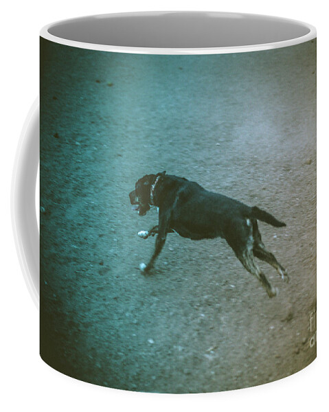 Dog Coffee Mug featuring the photograph Charge by Scott Sawyer