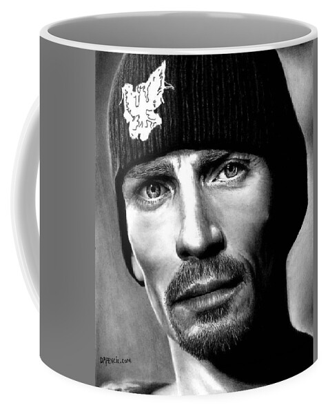 Charles Baker Coffee Mug featuring the drawing Charles Baker as Skinny Pete by Rick Fortson