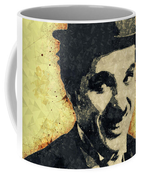 Charlie Chaplin Coffee Mug featuring the mixed media Charlie Chaplin Illustration by Studio Grafiikka