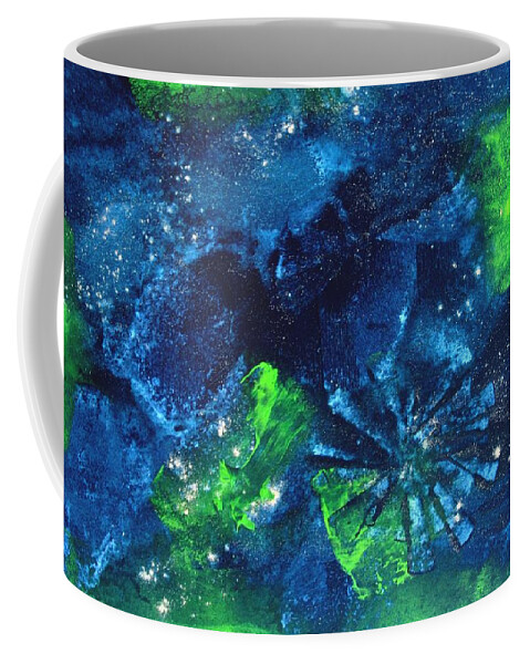 Abstract Coffee Mug featuring the painting Chasing the Night by Louise Adams