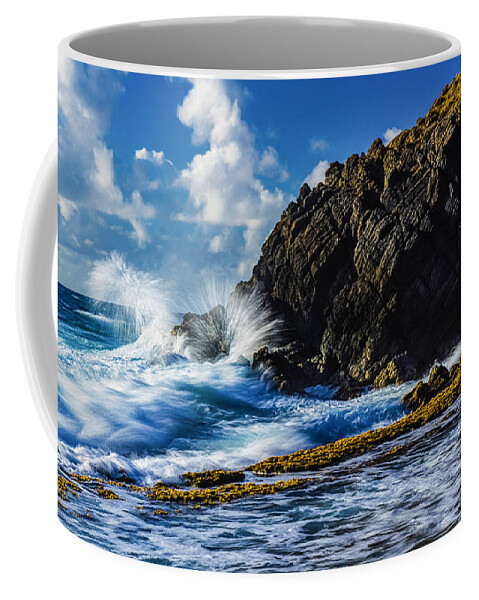 Water Coffee Mug featuring the photograph Chasing the Surf by Amanda Jones