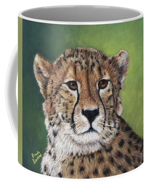 Animal Coffee Mug featuring the pastel Cheetah by Brenda Bonfield