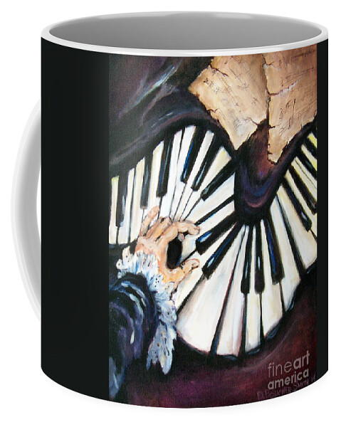 Deborah Smith Coffee Mug featuring the painting Cherished Music by Deborah Smith