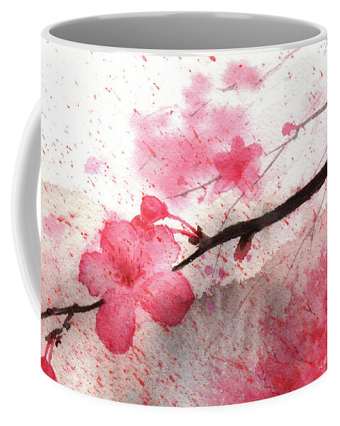 Cherry Blossom Coffee Mug featuring the painting Cherry Blossoms 1 by Sean Seal