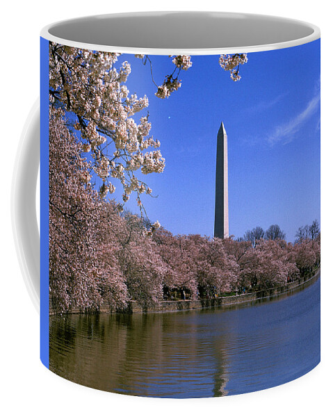 Scenic Coffee Mug featuring the photograph Cherry Blossoms on the Tidal Basin 15J by Gerry Gantt