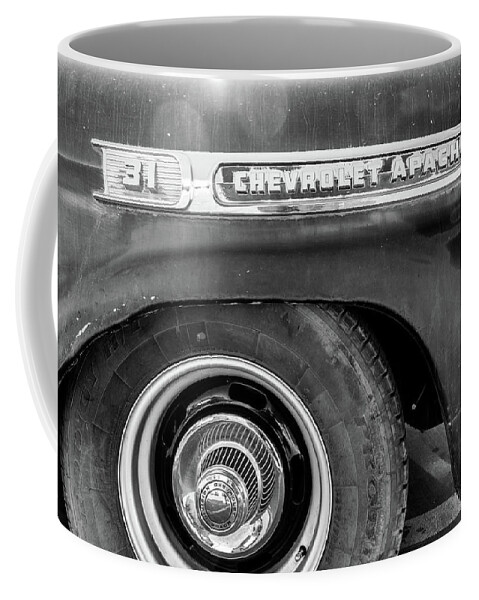 1959 Chevrolet Apache 31 Coffee Mug featuring the photograph Chevrolet Apache Fender by SR Green