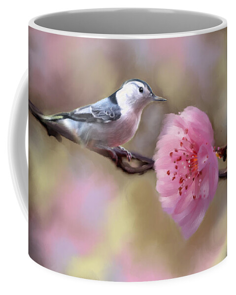 Nuthatch Coffee Mug featuring the photograph NutHatch by Mary Timman
