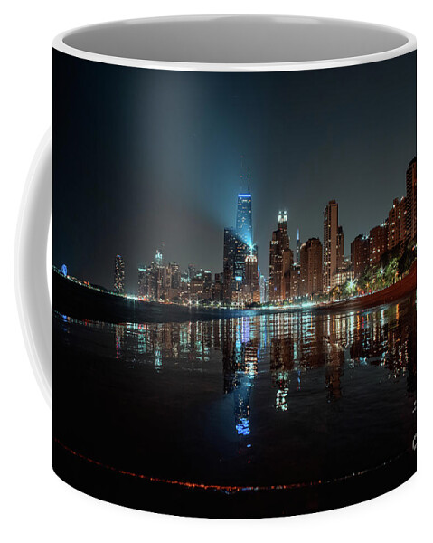 Chicago Coffee Mug featuring the photograph Chicago Night by Bruno Passigatti